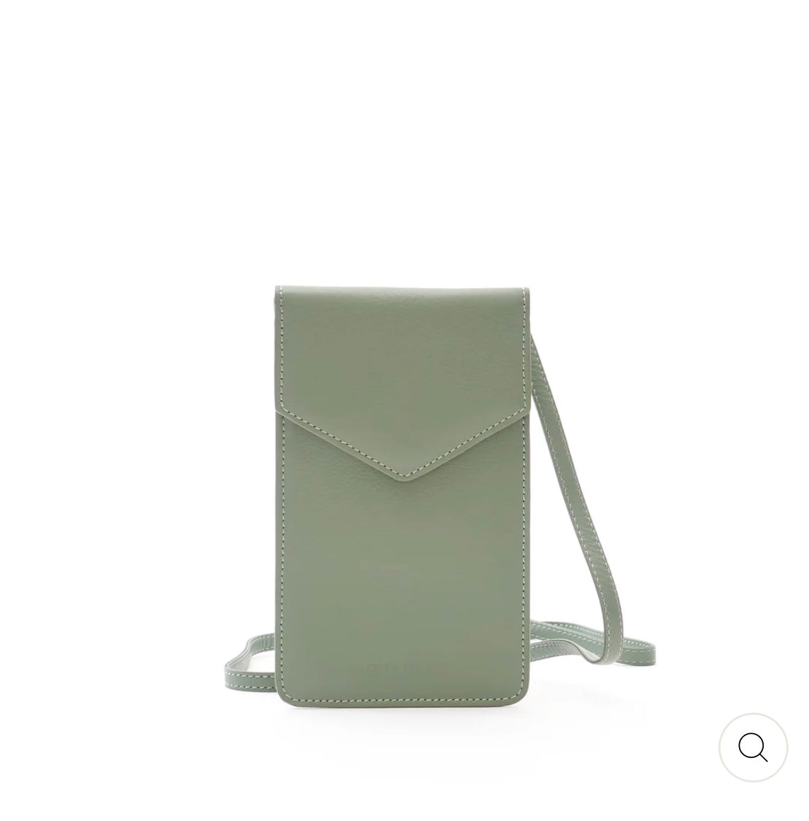 Sacoche téléphone avec poche zippée menthe