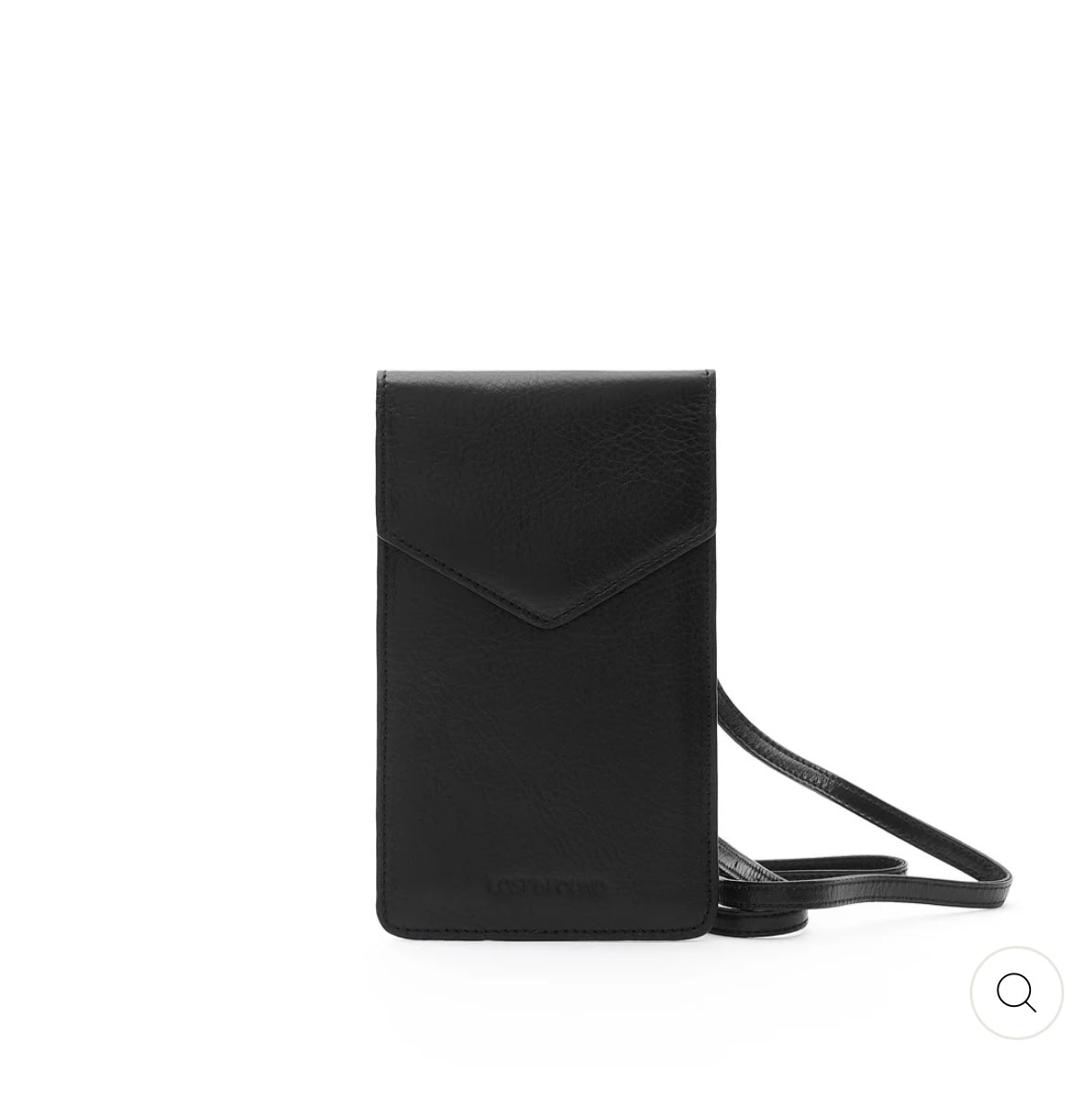 Sacoche téléphone avec poche zippée noir