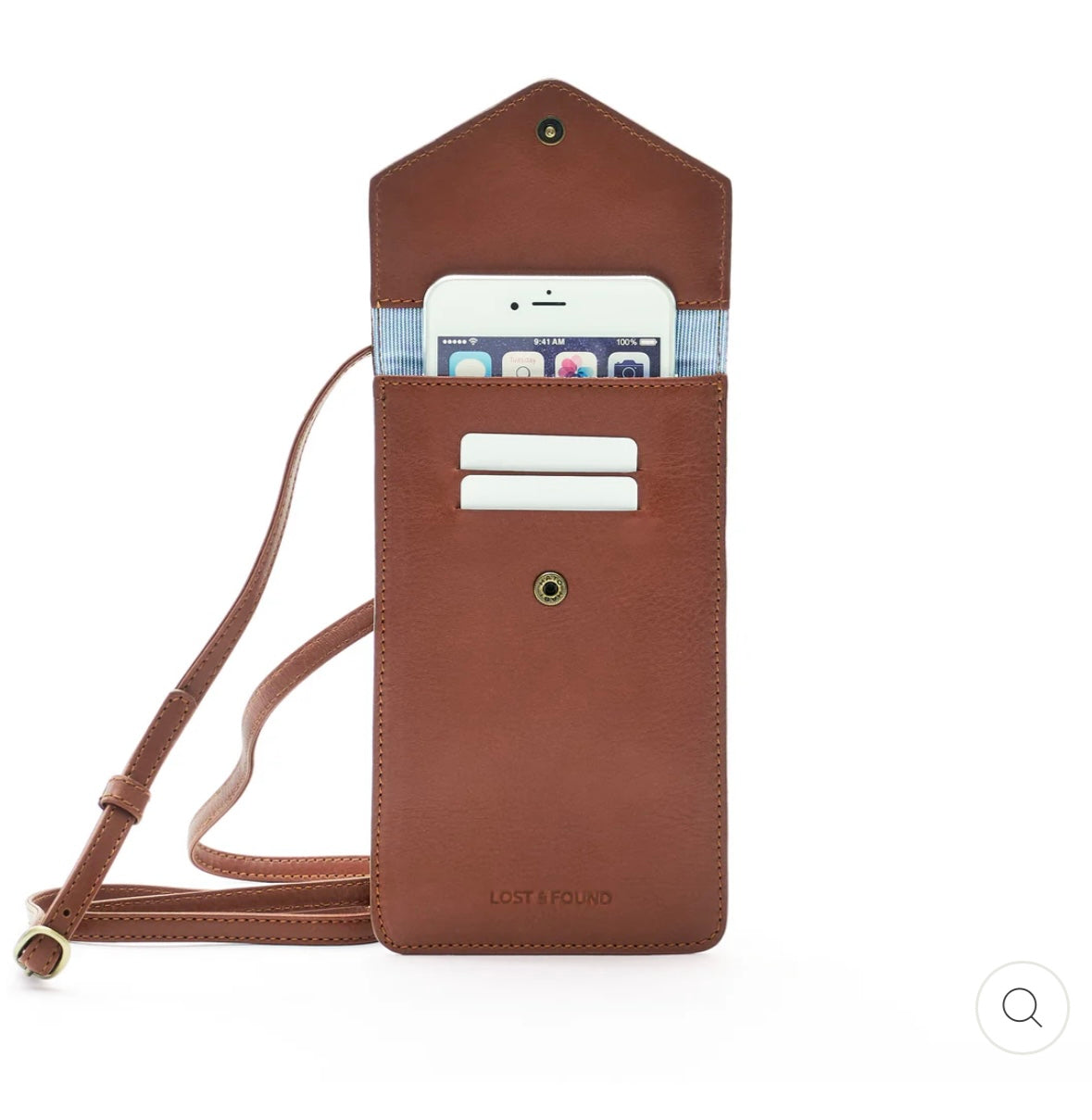 Sacoche téléphone avec poche zippée wishky